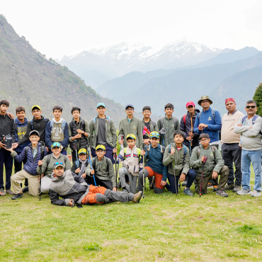 students-trekking